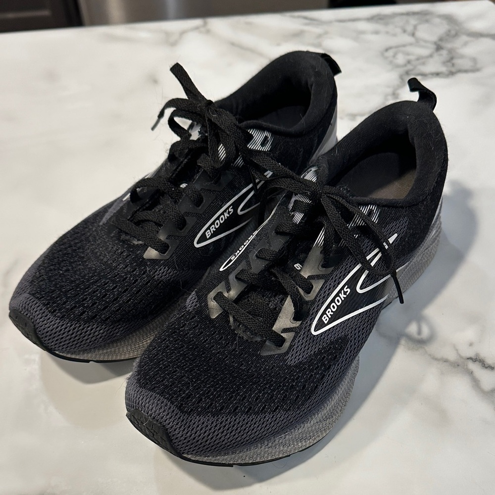 Brooks Black and Gray Athletic Shoes